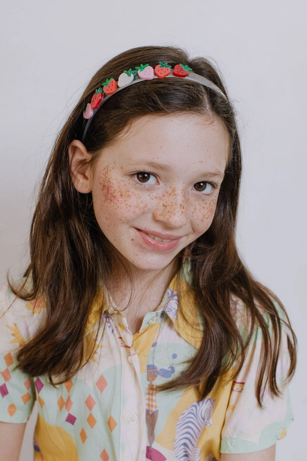 Girls Strawberry Pearlized Headband (Copy)