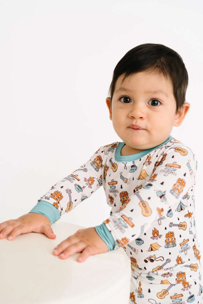 Kids Cozy Campsite Bamboo Pajamas