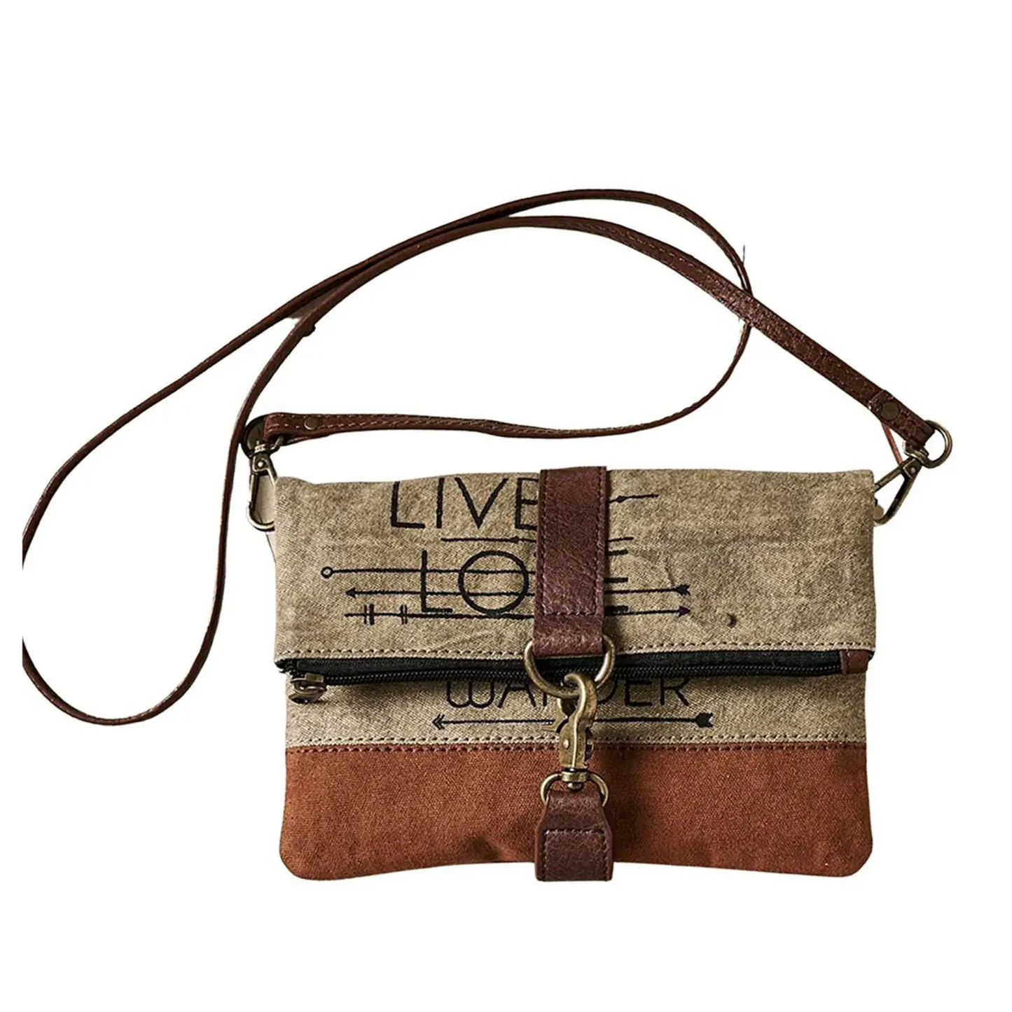 Live Love Wander Foldover Crossbody