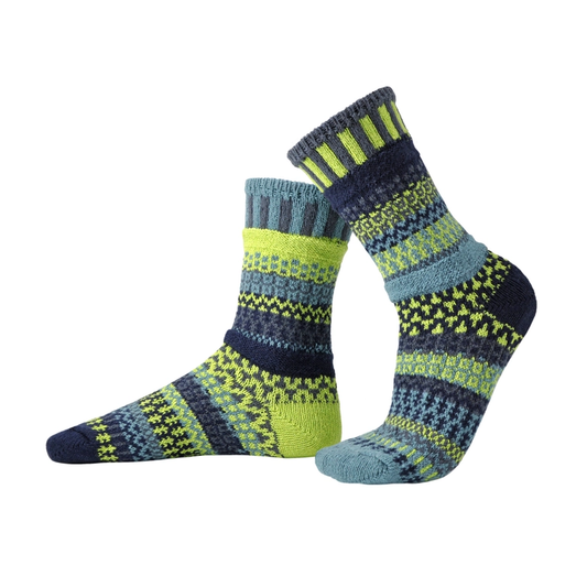 Lemongrass Mismatched Crew Socks