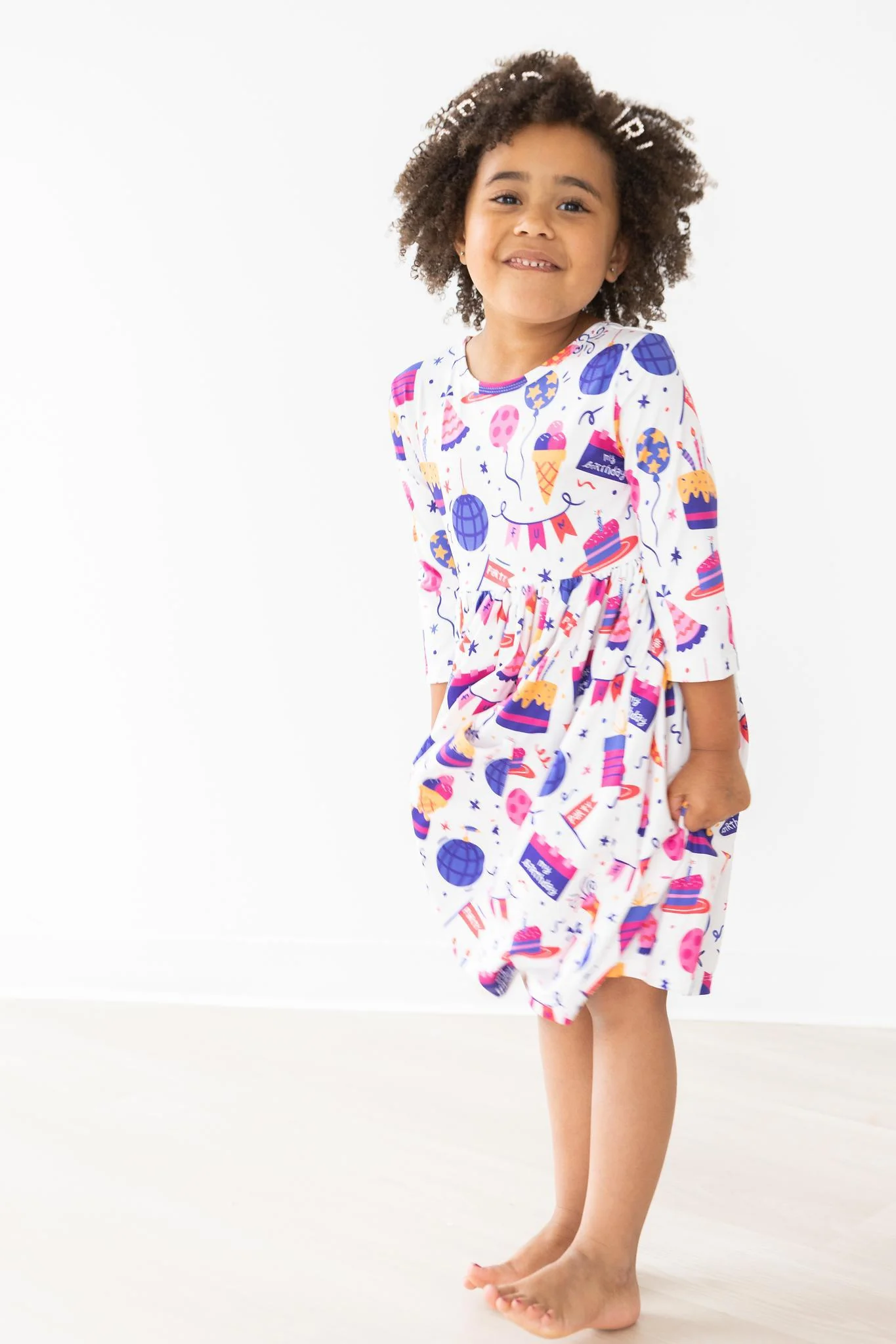 Girls Happy Birthday Twirl Dress