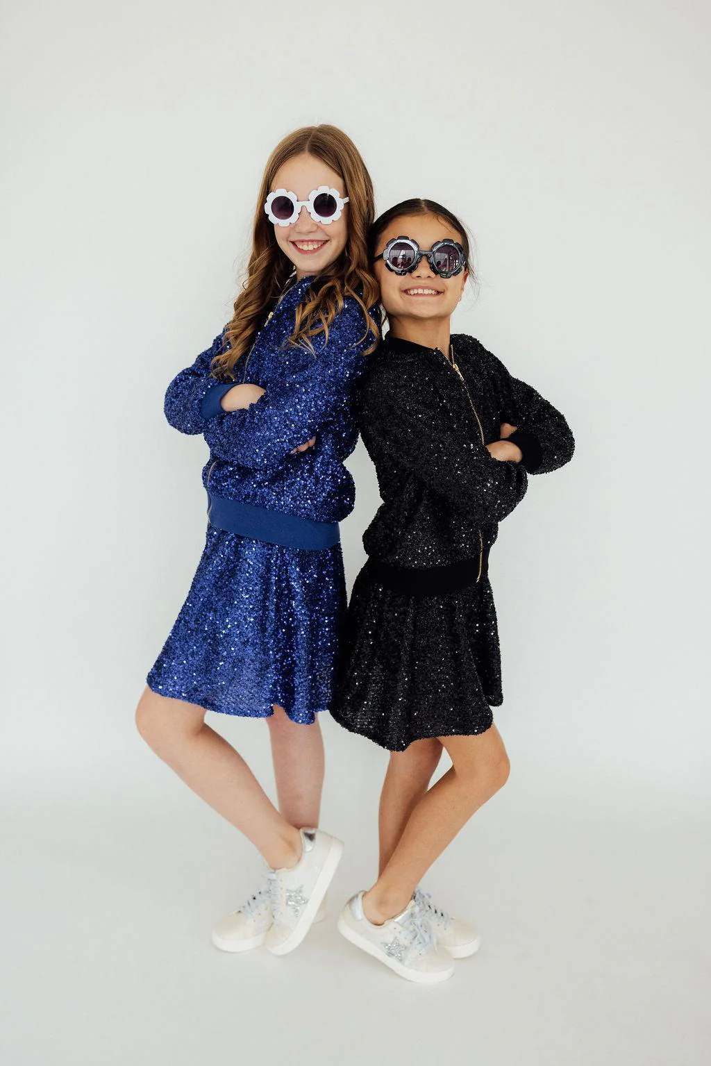 Girls Royal Blue Sequin Jacket