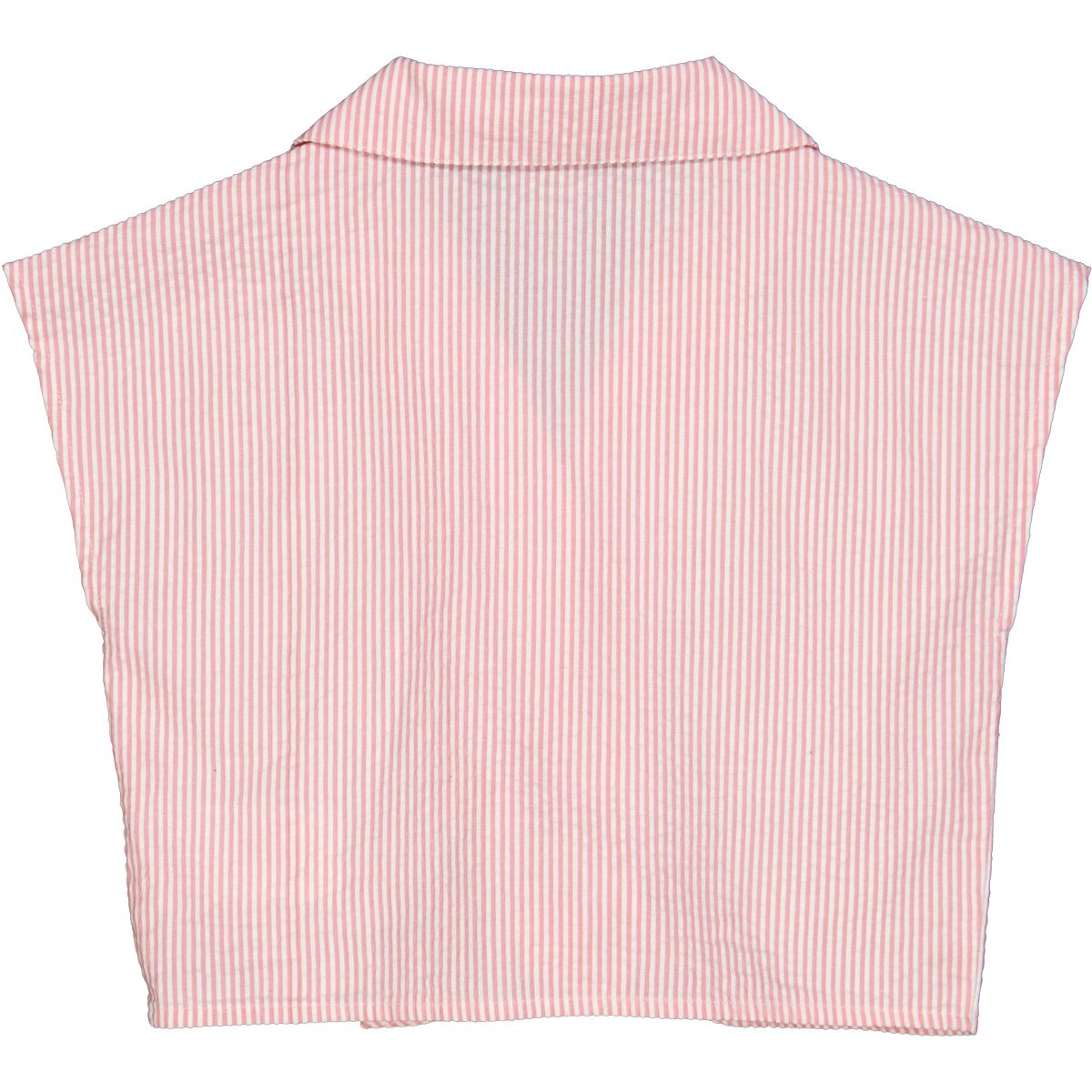 Girls Seersucker Stripe Crop Shirt