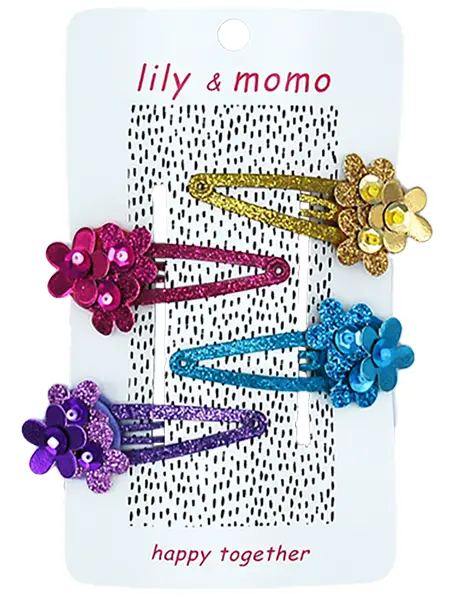 Four Flowers Hair Clips