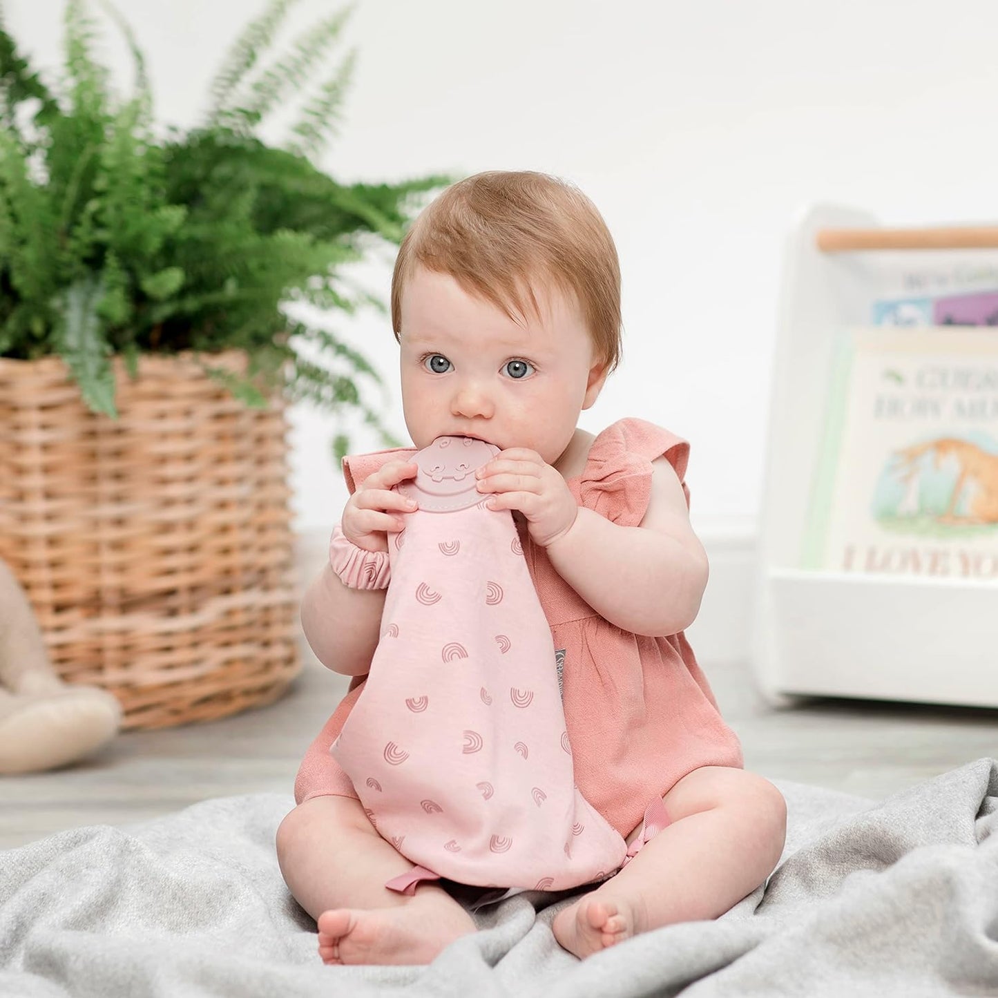 Rainbow Rose Lovey w/ Teether