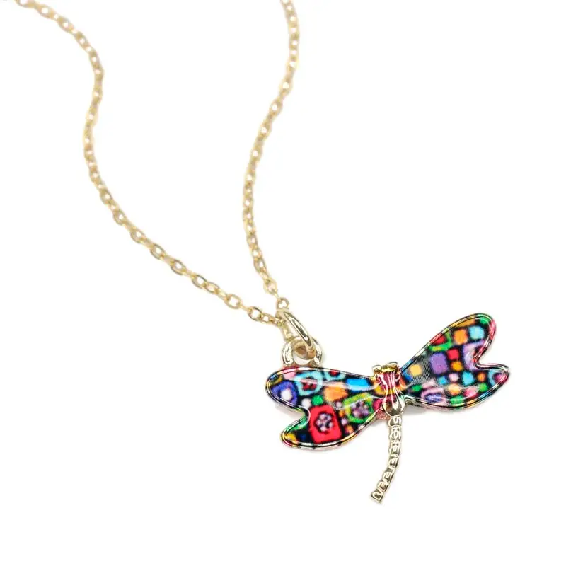 Free Spirit Dragonfly Necklace MultiMosaic - Dream