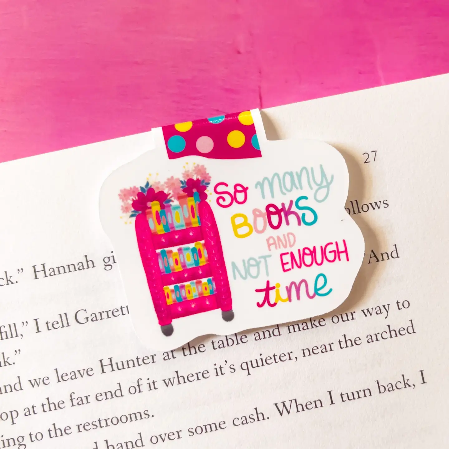 So Many Books Magnetic Bookmark