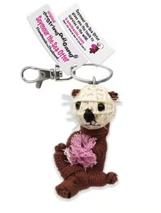 Seymour the Sea Otter String Doll Keychain
