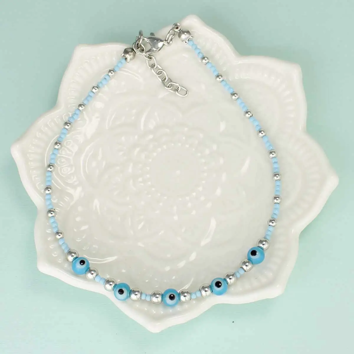 Cool Turquoise Evil Eye Anklet