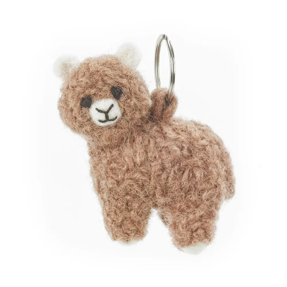 Felted Alpaca Keychain