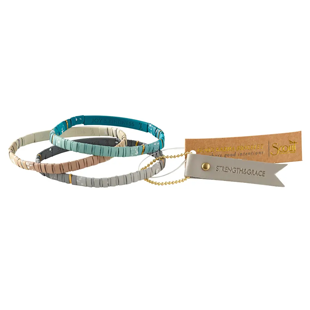 Good Karma Bracelet Ombre -Charcoal : Strength + Grace