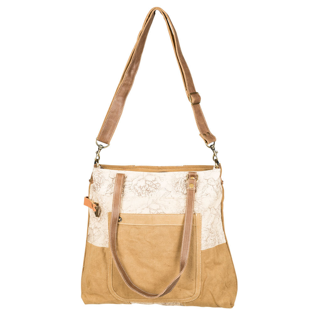 Cinnamon Floral Tote w/ Pocket