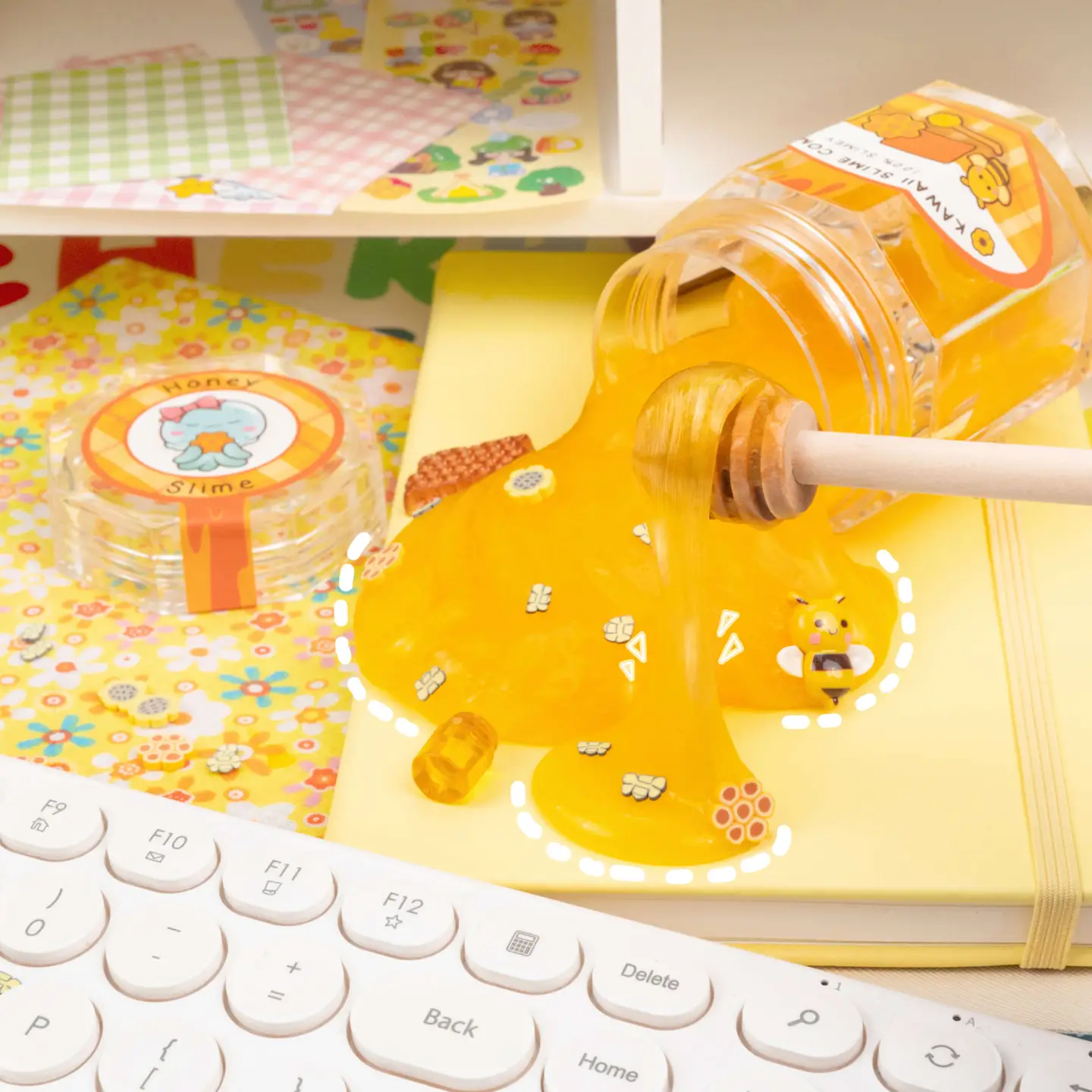 Homemade Honey Clear Slime