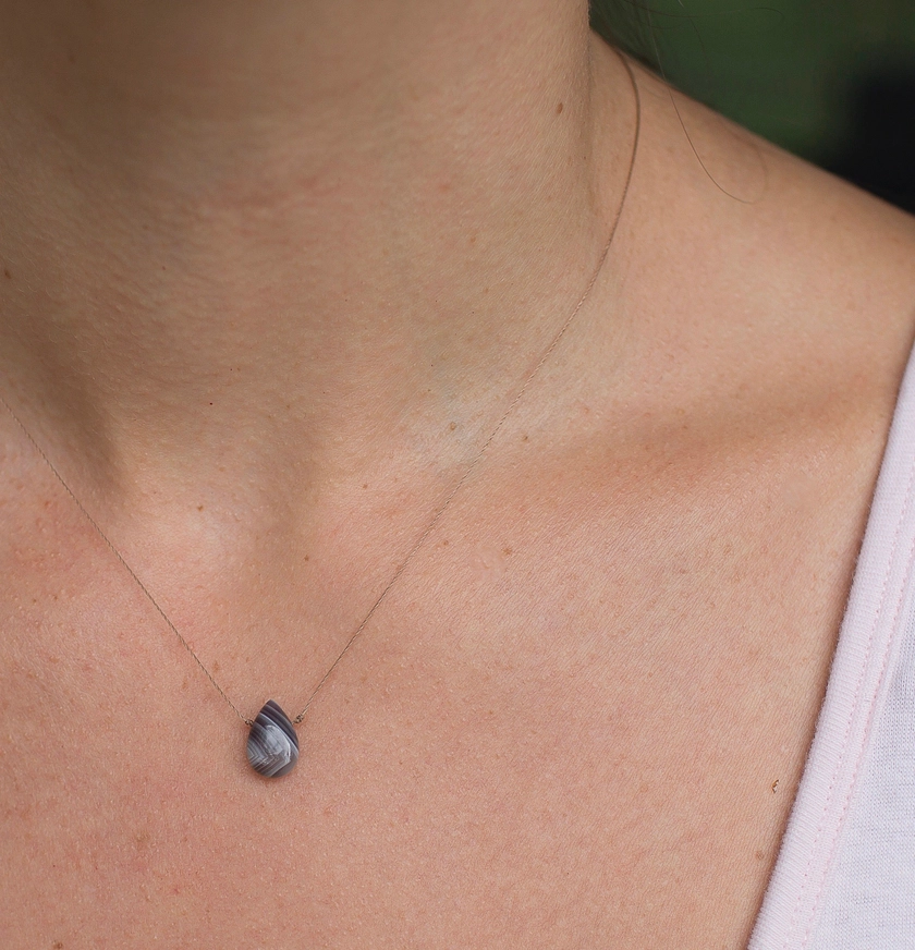 Soul Full Necklace Botswana Agate for Change