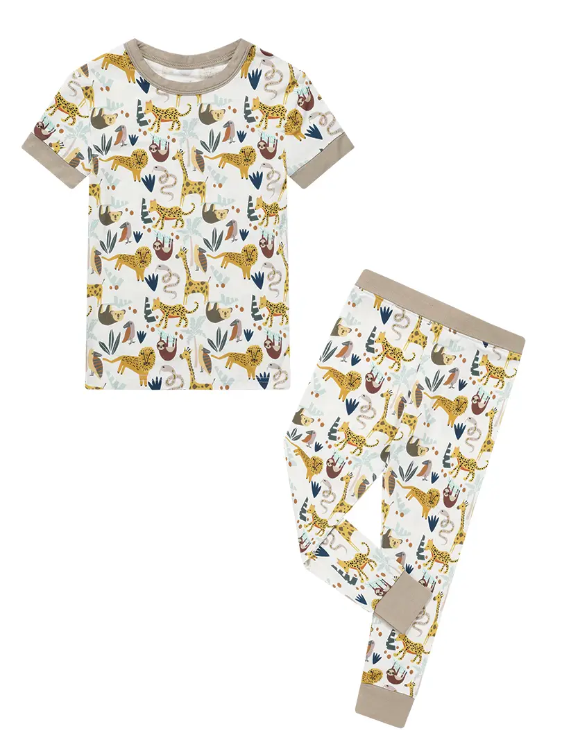 Jungle Friends Bamboo Kids Pajamas