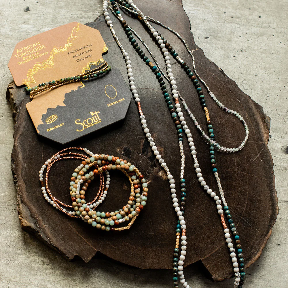Stone Wrap Bracelet Blue Sky Jasper