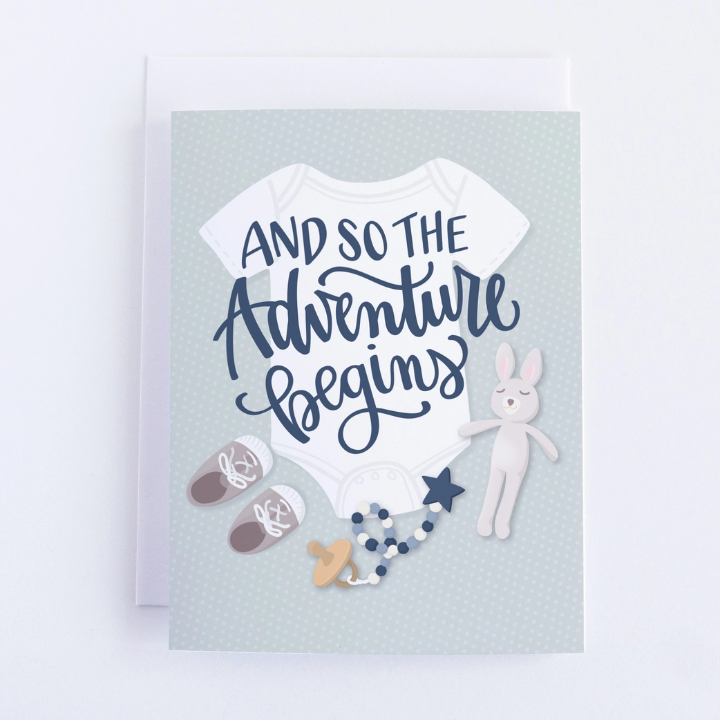 Adventure Begins Baby Card