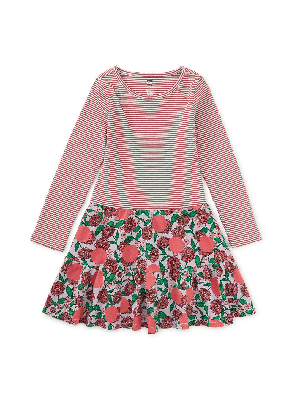Girls Persimmon Twirl Dress