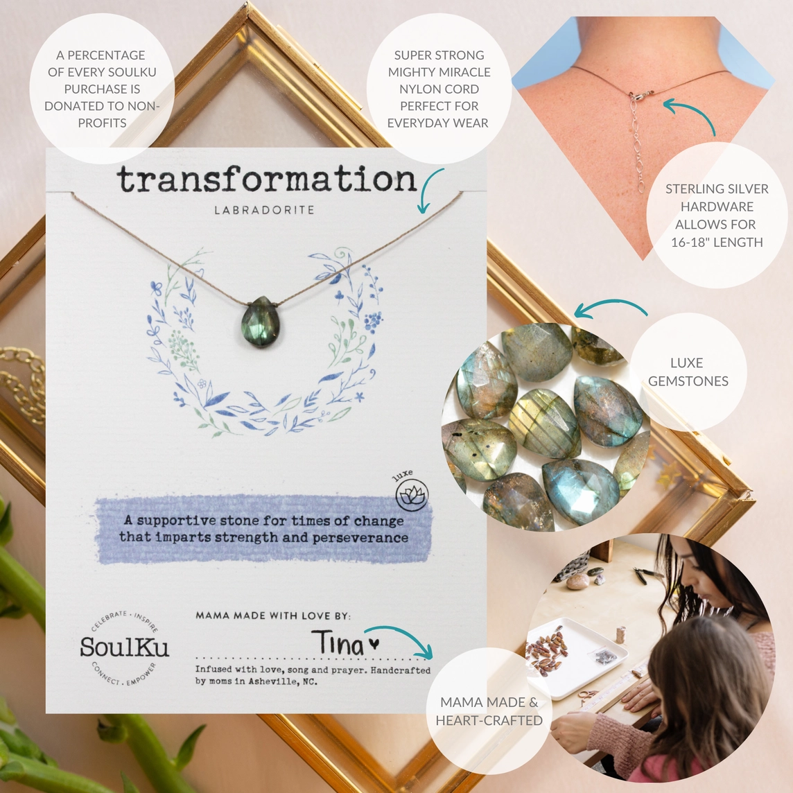 Soul Love Necklace Labradorite for Transformation