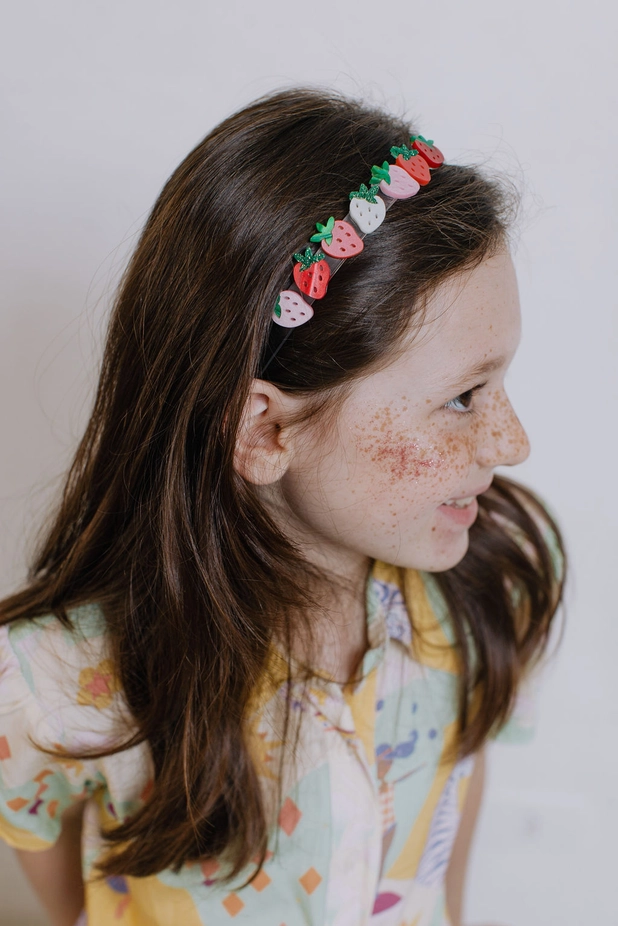 Girls Strawberry Pearlized Headband (Copy)