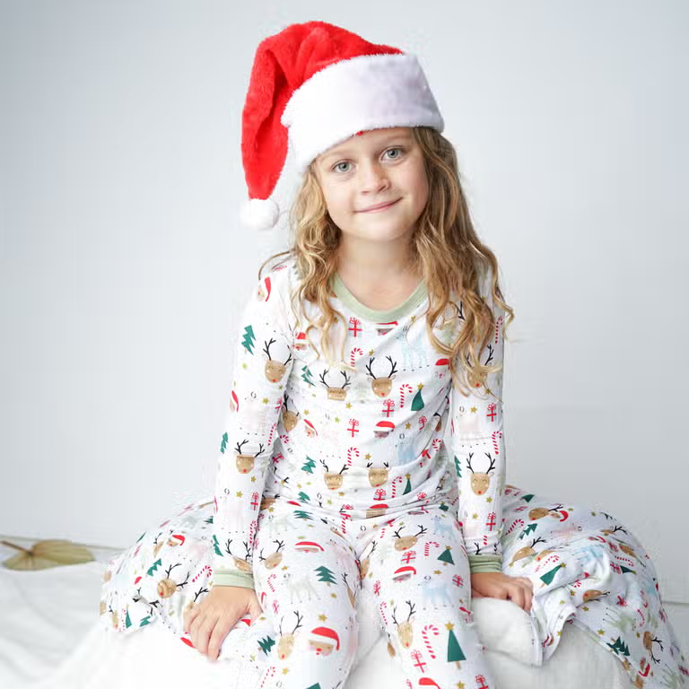 Santa & Friends Bamboo Kids Pajamas