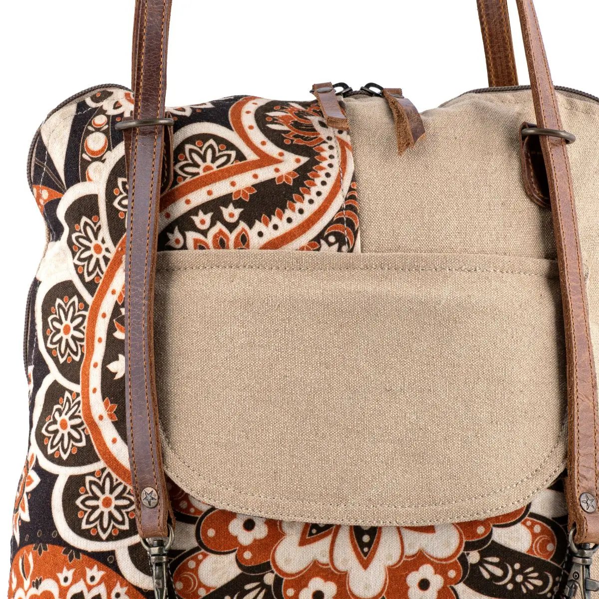 Convertible Tote Bag - Rusty Paisley