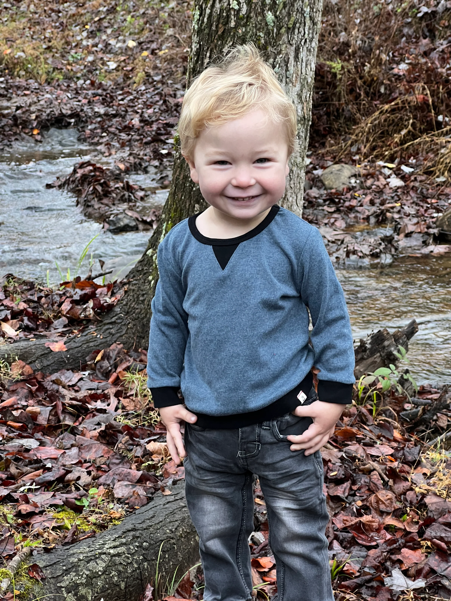 Baby Denim Jeans : Charcoal