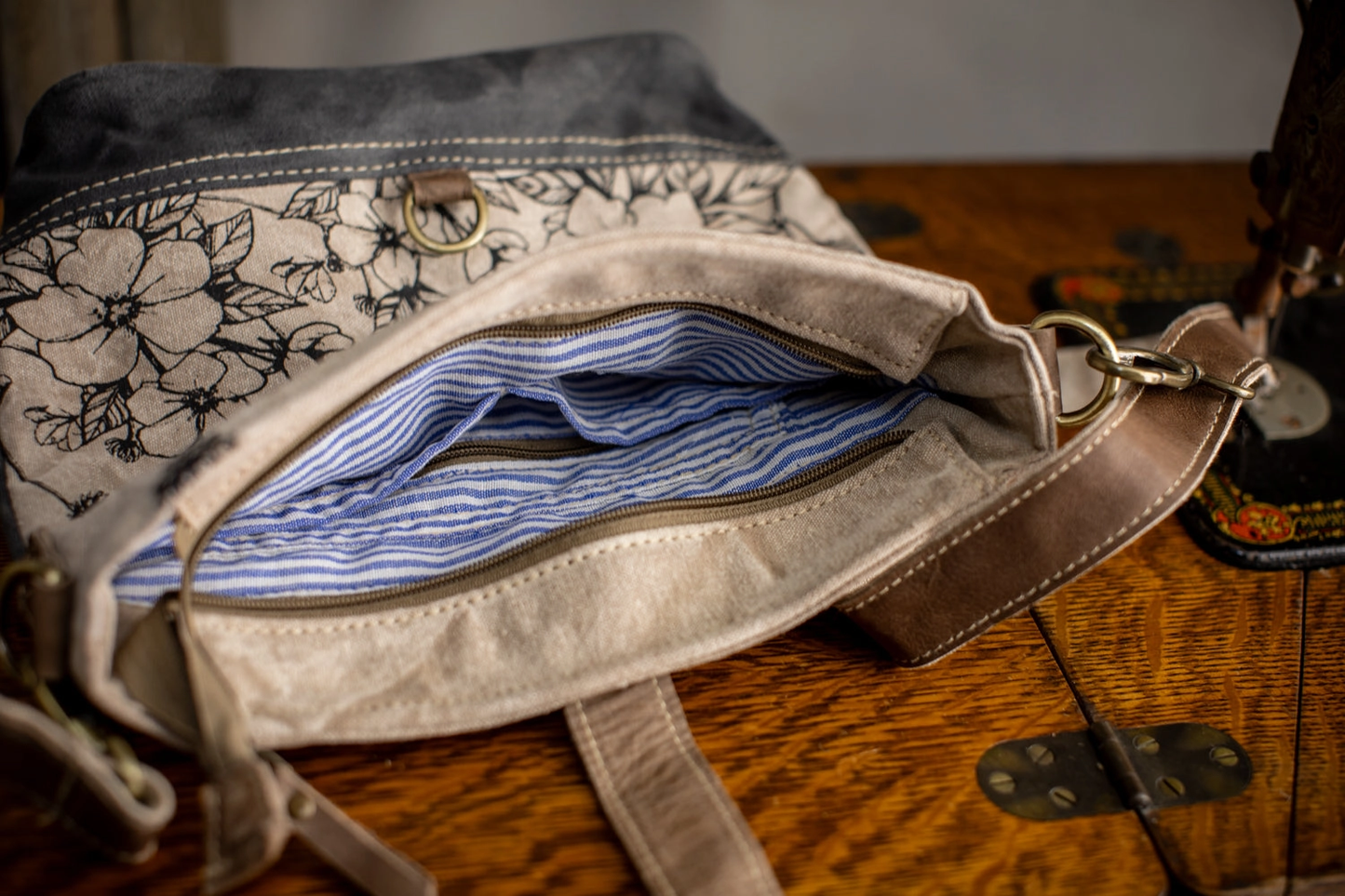 Wild Flowers Canvas Sling Bag