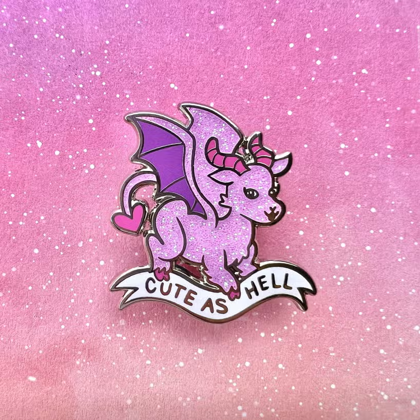 Cute as Hell Enamel Pin