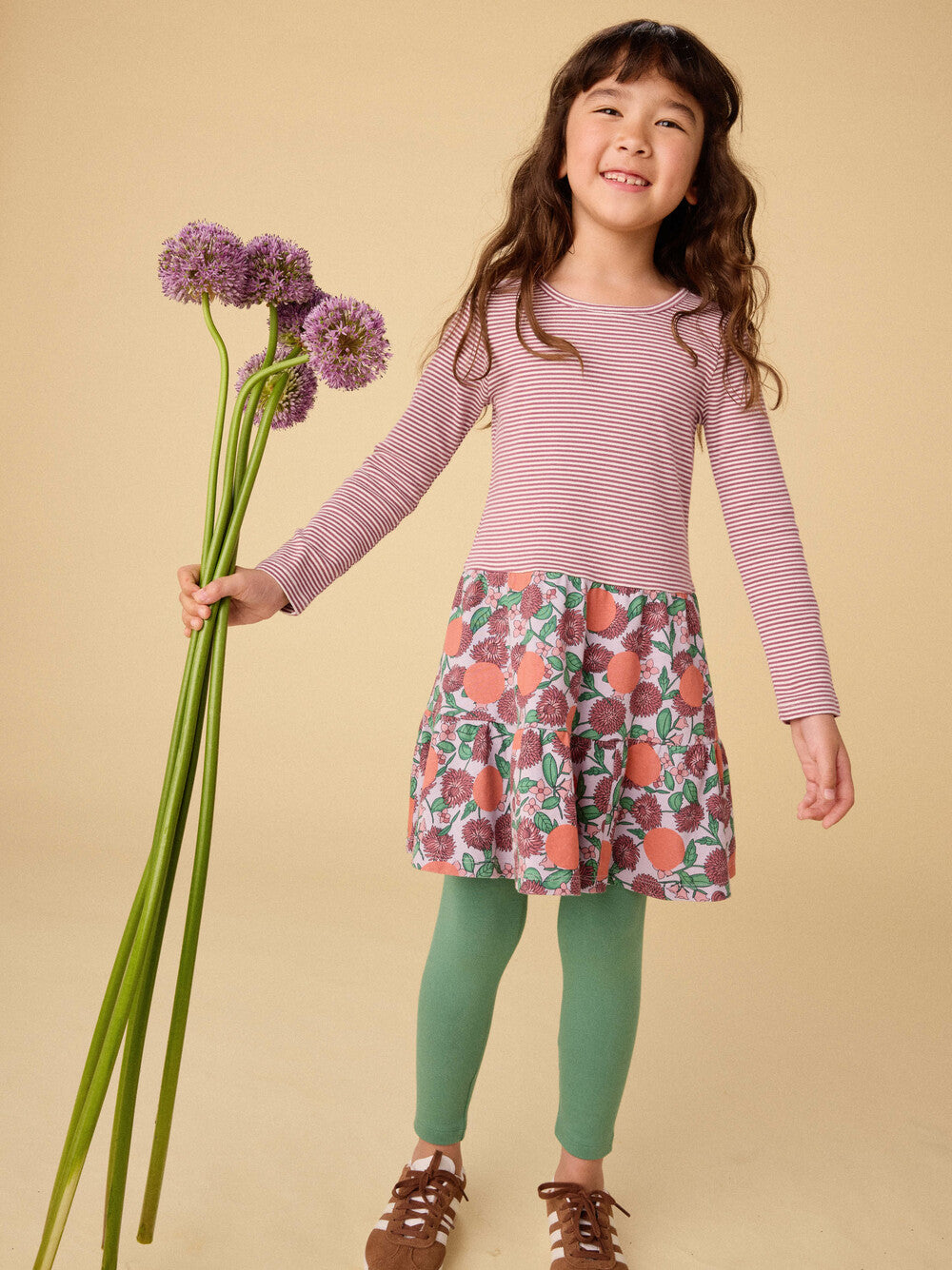 Girls Persimmon Twirl Dress
