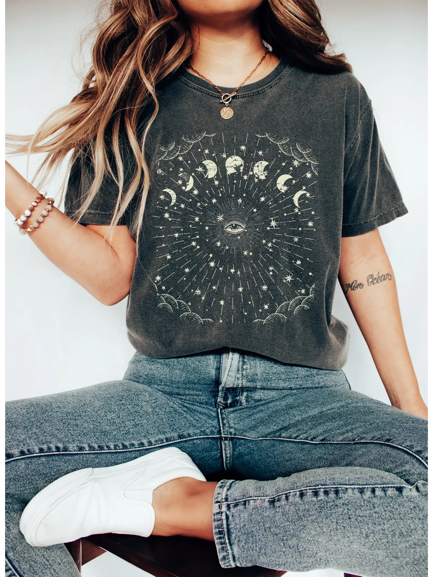 Celestial Moon Phases + Stars T-Shirt