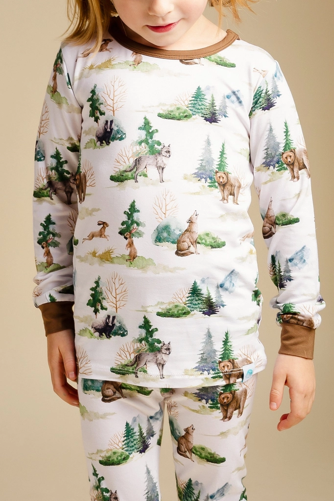 Call of the Wild Kids Bamboo Pajamas Lillies