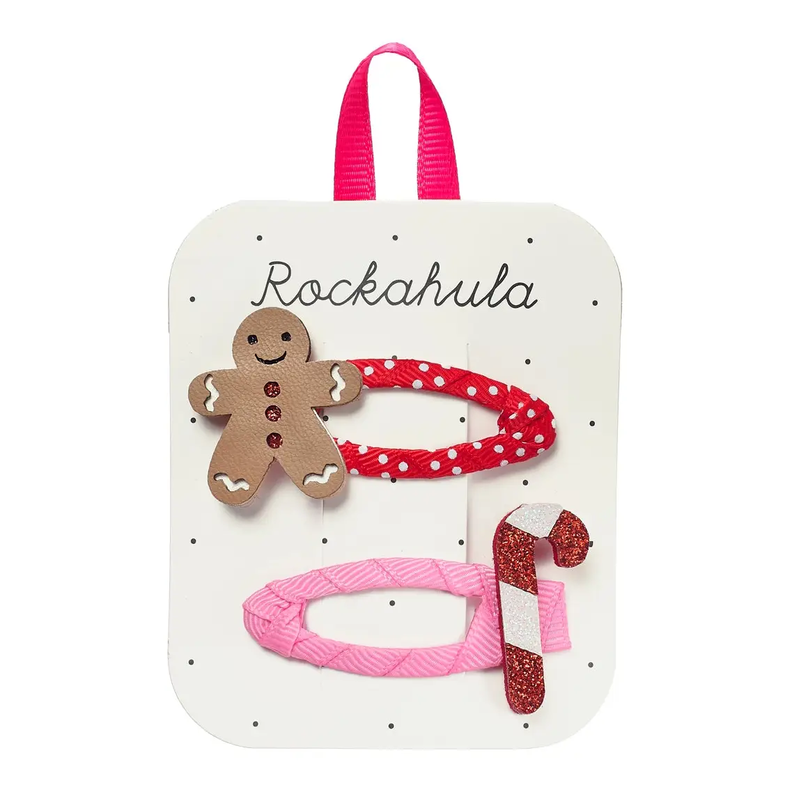 Jolly Gingerbread Man Hair Clips