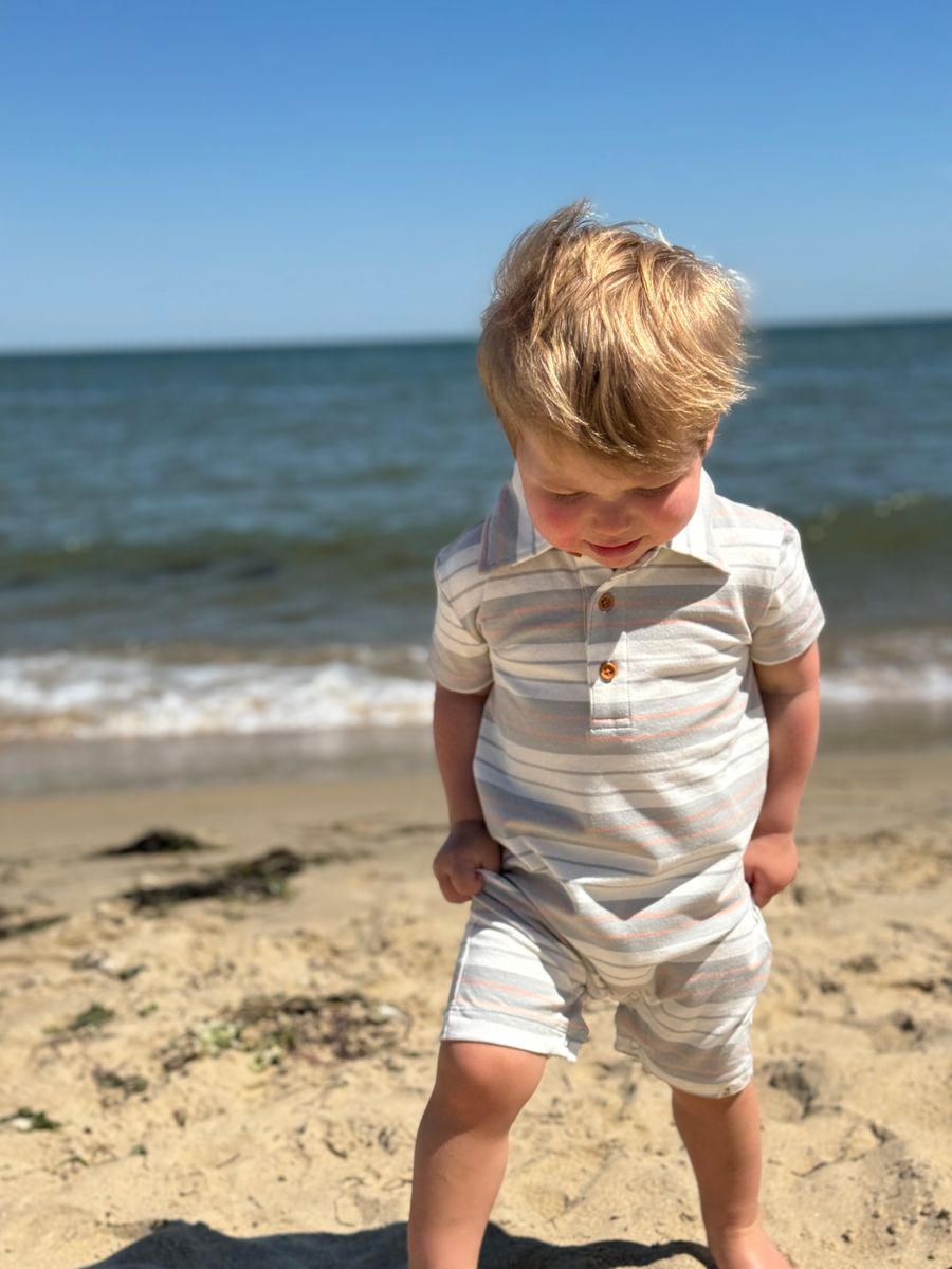 Baby Drift Polo Striped Romper