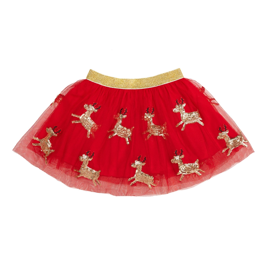 Girls Reindeer Sequin Tutu