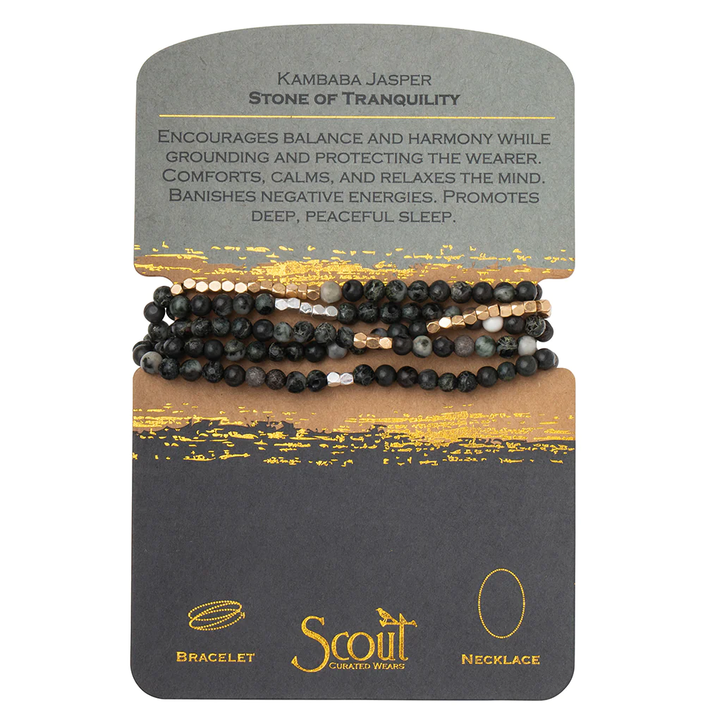 Stone Wrap Bracelet Kambaba Jasper