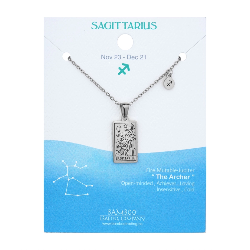 Engraved Zodiac Necklace