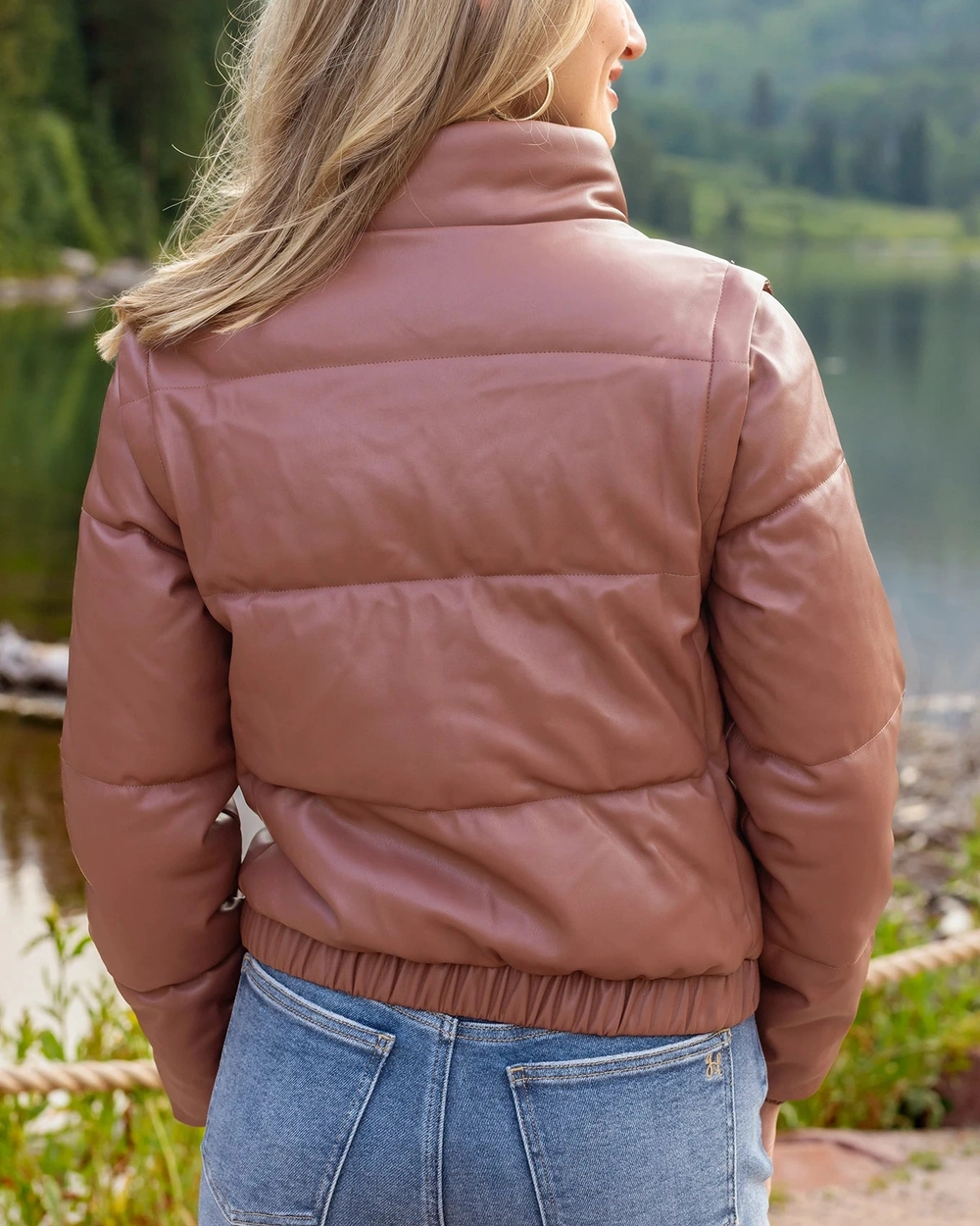 Butter Faux Lather Puffer Jacket/Vest