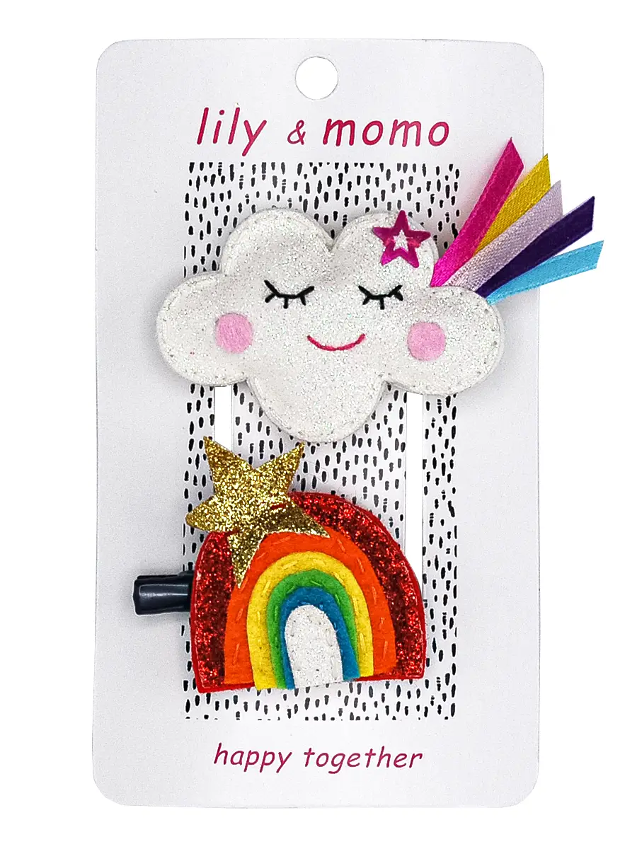 Cloud & Rainbow Hair Clips