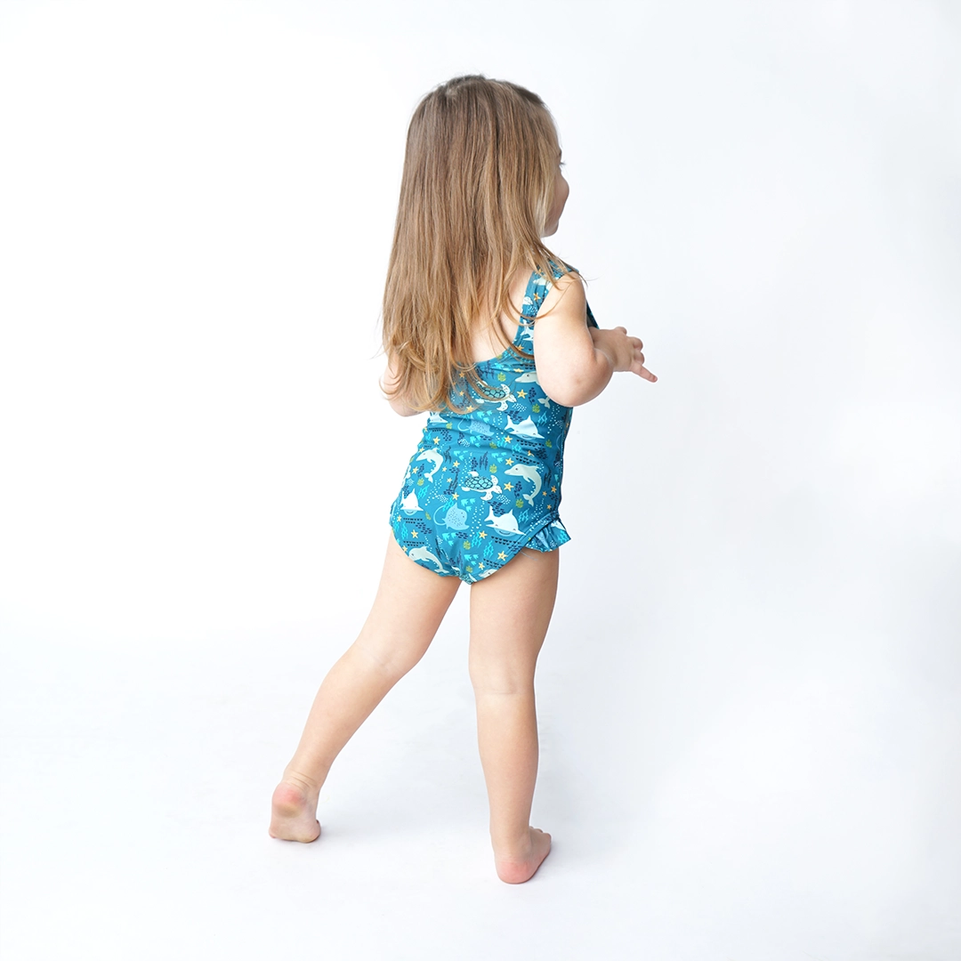 Girls Sea Animals Swimsuit