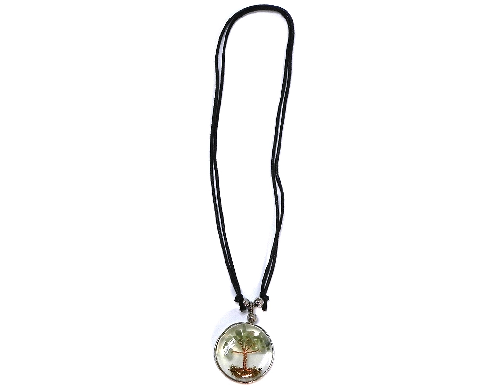 Acrylic Inlay Tree of Life Necklace