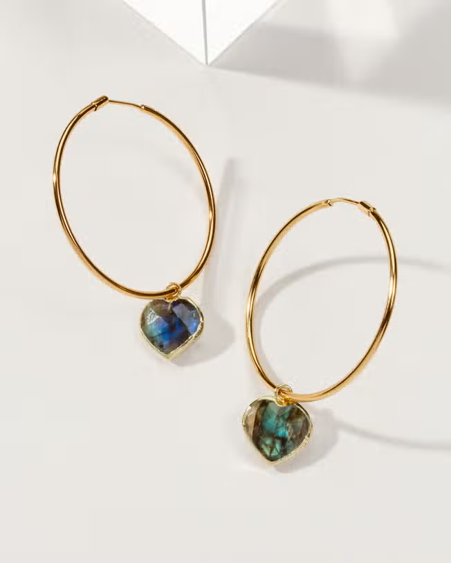 Conversation Heart Large Hoop Earrings