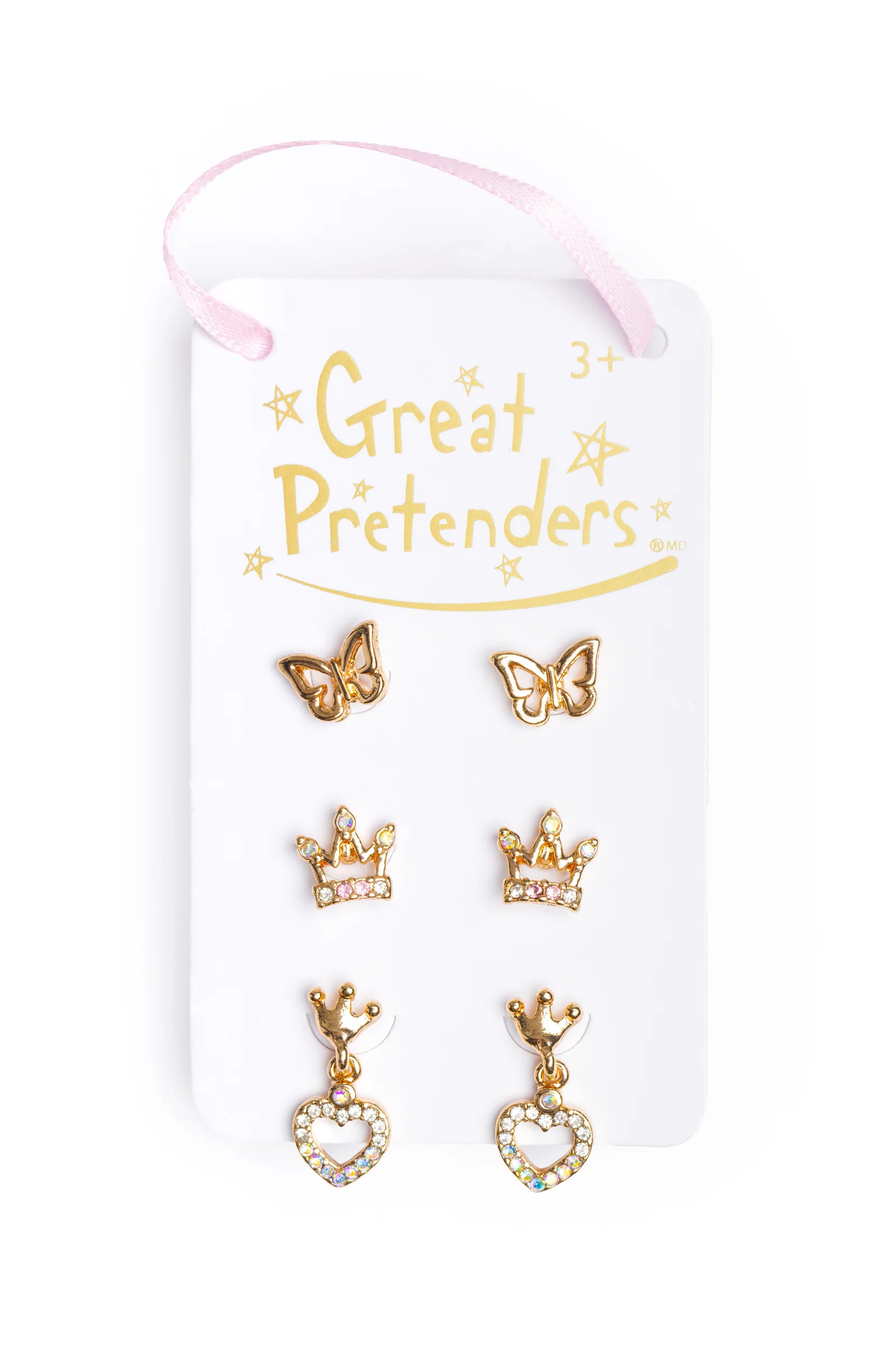 Girls Royal Crown Earring Set