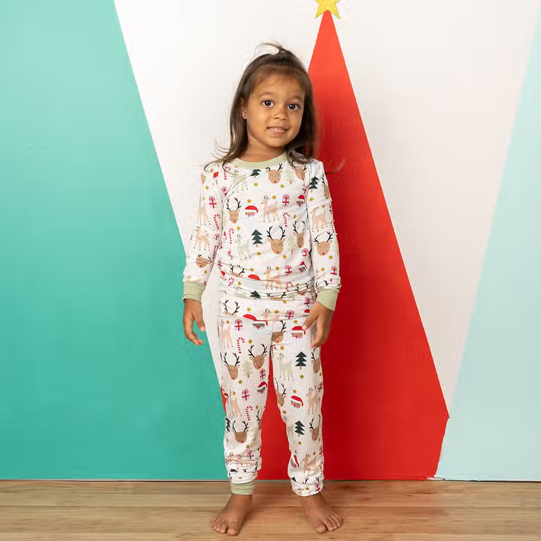 Santa & Friends Bamboo Kids Pajamas