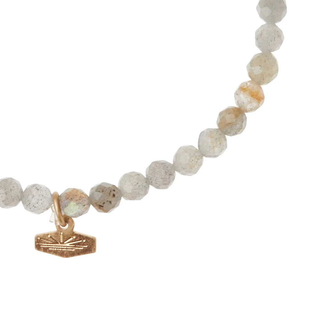 Mini Stone Stacking Bracelet - Labradorite