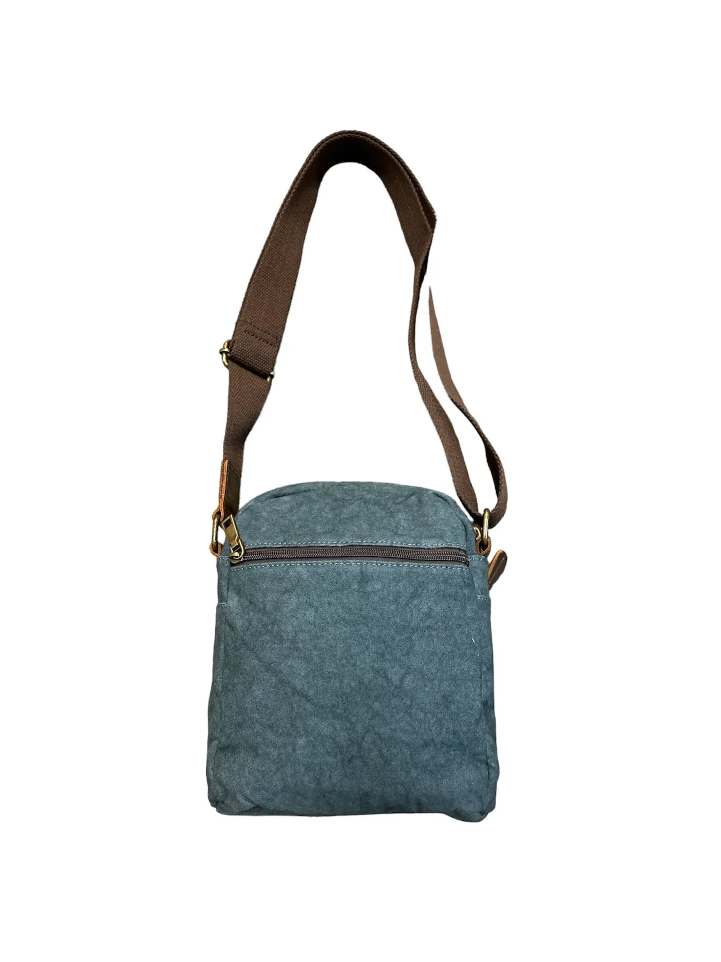 Canvas & Leather Crossbody Bag
