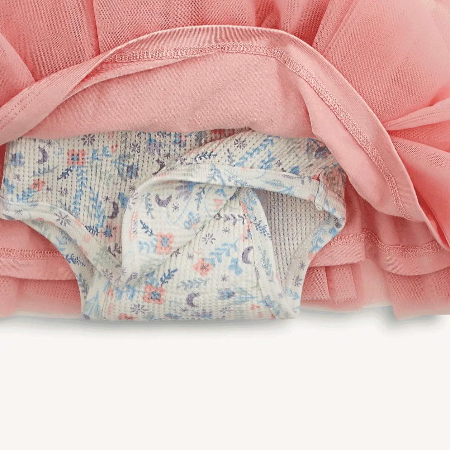 Baby Girls White Floral Tutu Bodysuit Dress