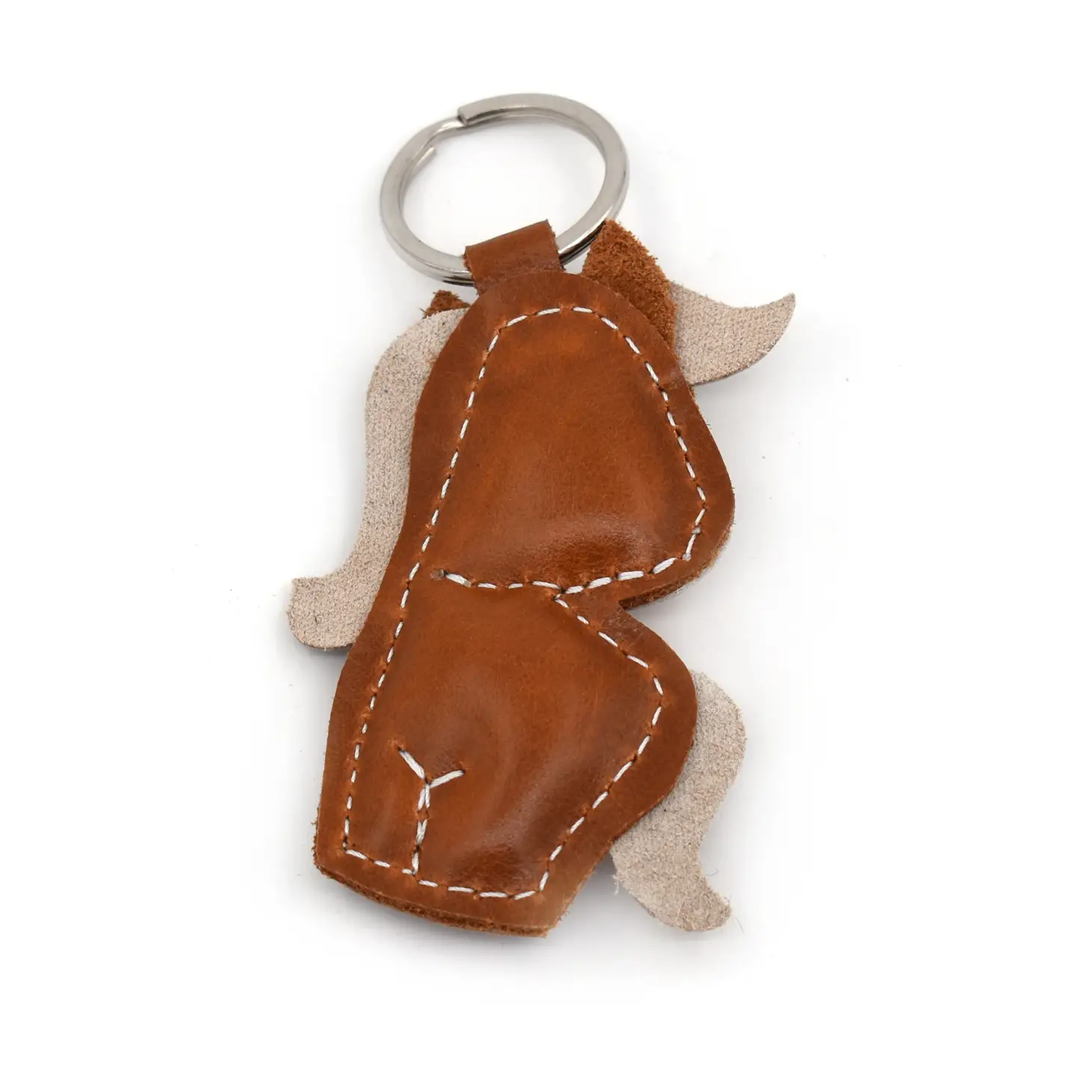 Icelandic Horse Leather Keychain