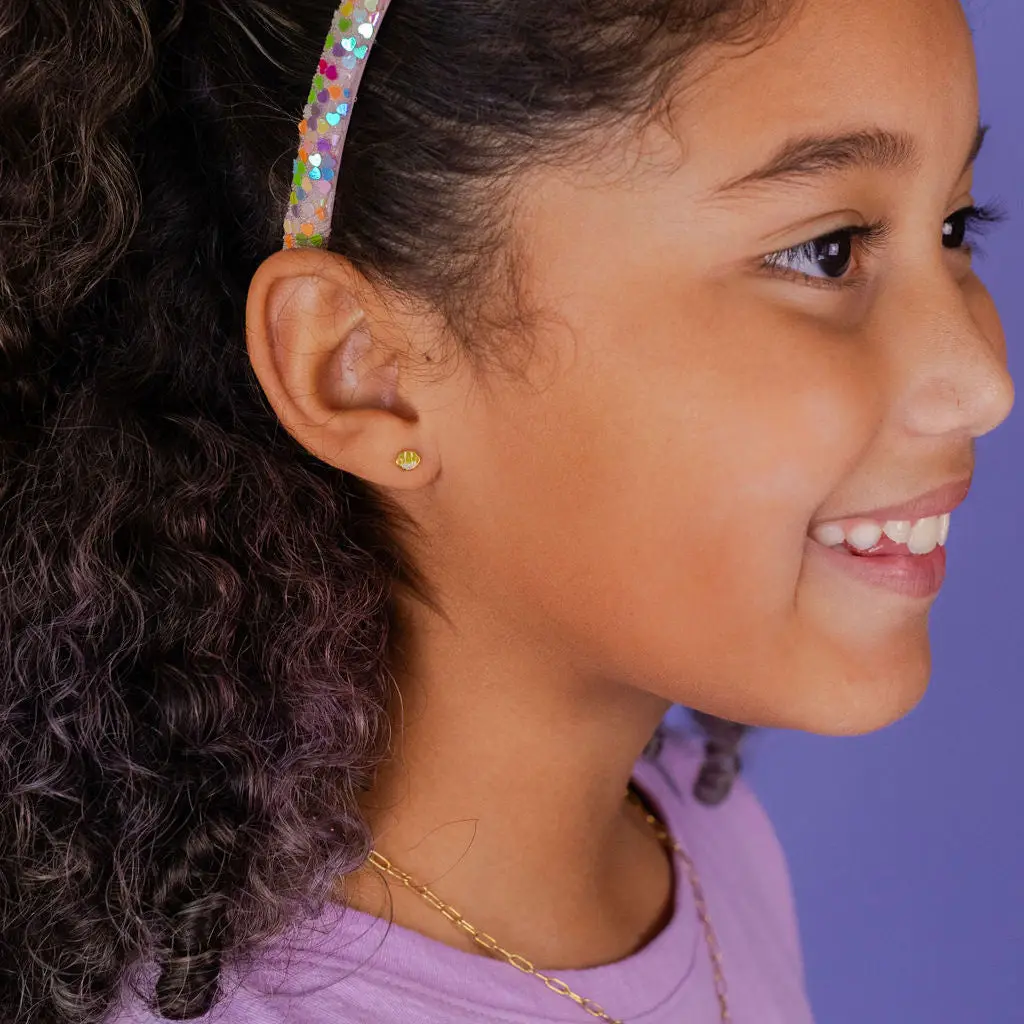 Mermaid Tail & Shell Tiny Screw Back Earrings