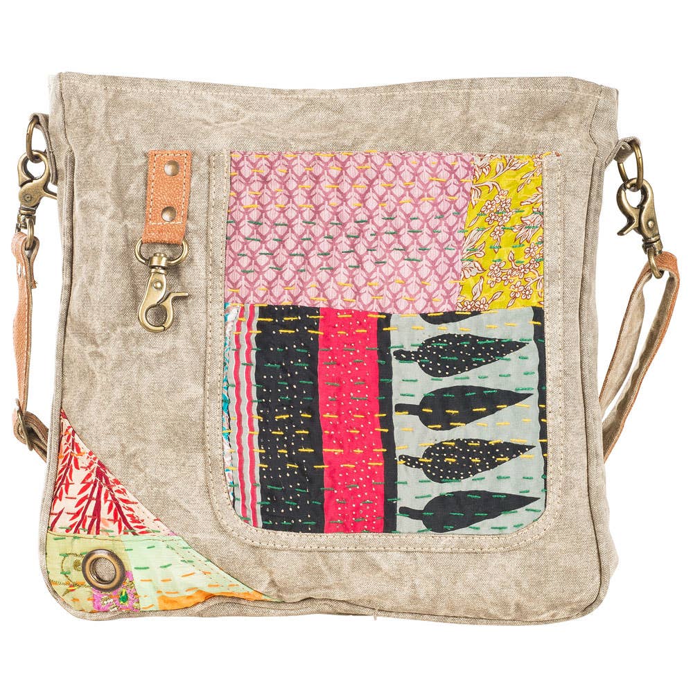 Recycled Kantha Pocket Canvas Bag